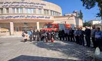 برگزاری مانور اطفای حریق شبکه بهداشت و درمان فومن بمناسبت هفته پدافند غیر عامل