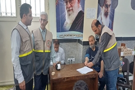 برگزاری میز خدمت در مصلای نماز جمعه شهرستان فومن 